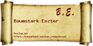 Baumstark Eszter névjegykártya